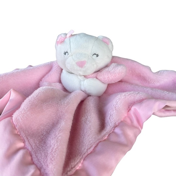 Carter’s Sleepy Kitten Cat Lovey Plush Security Blanket Snuggler 2021 Satin Trim - Picture 2 of 9